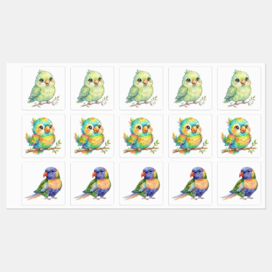 Mooie Vogels Labels (Vel)