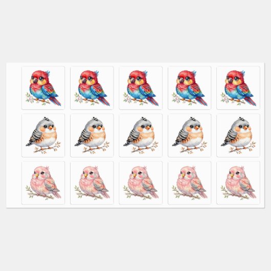 Mooie Vogels Labels (Vel)