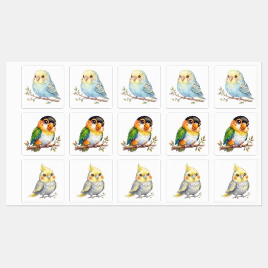 Mooie Vogels Labels (Vel)