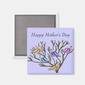 Mooie vogels Moederdag Magneet (Voorkant / Achterkant)