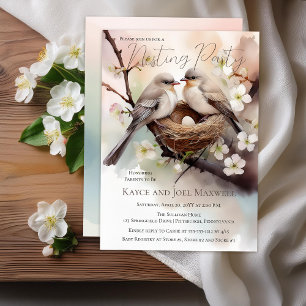 Mooie Vogels Nesten Party Neutraal Baby shower Kaart