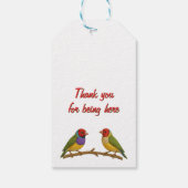 Mooie vogels op de tak cadeaulabel (Achterkant)