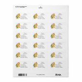 Mooie vogels op de tak etiket (Full Sheet)