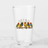 Mooie vogels op de tak glas (Voorkant)