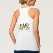 Mooie vogels op de tak tanktop (Achterkant)