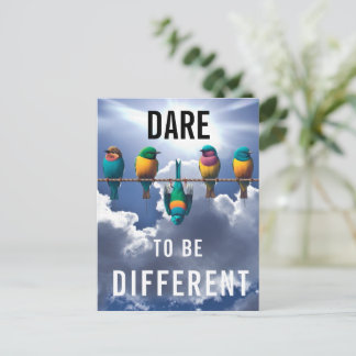 Mooie vogels op een draad durven briefkaart
