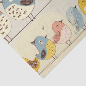Mooie vogels op een draad tissuepapier (Detail)