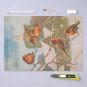 Mooie vogels op een vertakkende kerstgroet tissuepapier (Craft)