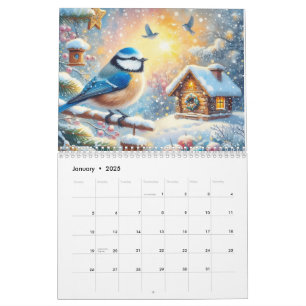 Mooie vogels schilderijen kalender