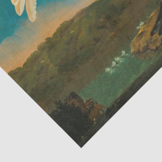 Mooie vogels,  schilderijen van White Swan Tissuepapier (Detail)