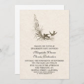 Mooie  Vogels verlovingsfeest nodigt uit Kaart (Voorkant / Achterkant)