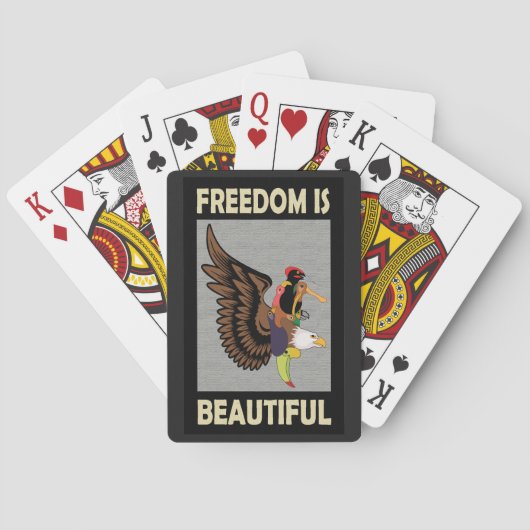 Mooie vogels vliegen pokerkaarten (Achterkant)