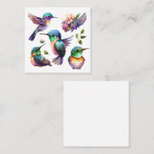 Mooie vogels voor vogelovers vierkante visitekaartje (Voorkant / Achterkant)