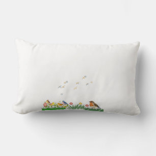 Mooie vogels & wilde bloemen kussen Kleurrijke v
