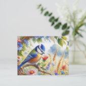 Mooie vogels Zomerlandschap 5 Briefkaart (Staand voorkant)