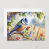 Mooie vogels Zomerlandschap 5 Briefkaart (Voorkant / Achterkant)