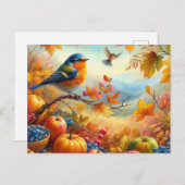 Mooie vogels Zomerlandschap 7 Briefkaart (Voorkant / Achterkant)