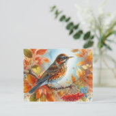 Mooie vogels Zomerlandschap 9 Briefkaart (Staand voorkant)