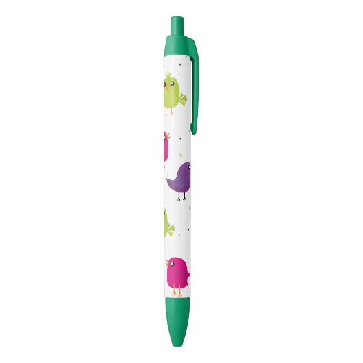 Mooie vogels zwarte inkt pen (Achterkant (Verticaal))