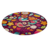 Mooie vogeltjes, bloemetjes, artistiek poster snijplank (Hoek)