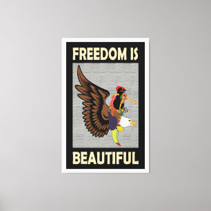 Mooie vogeltjes in collectie vliegen vrij canvas afdruk