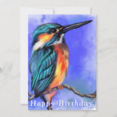 Mooie vogeltrek van Kingfisher - Happy Birthday (Voorkant)