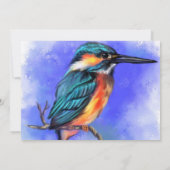 Mooie vogeltrek van Kingfisher - Happy Birthday (Achterkant)