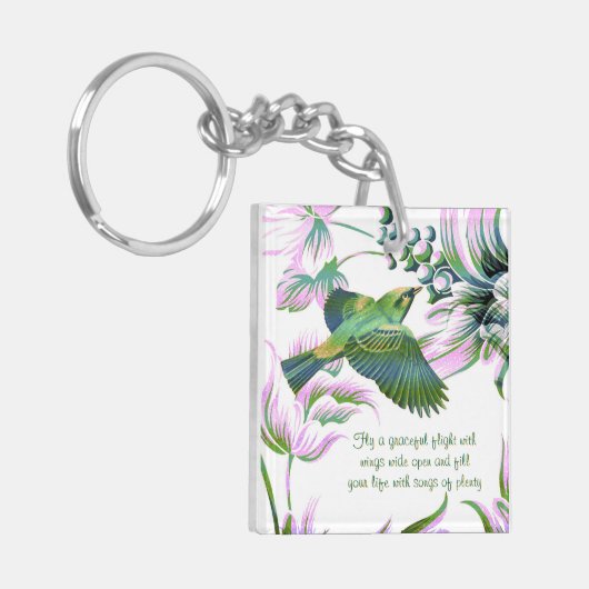 Mooie vogelvliegen - - Sleutelhanger (Voorkant Links)