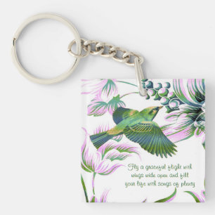 Mooie vogelvliegen - - Sleutelhanger