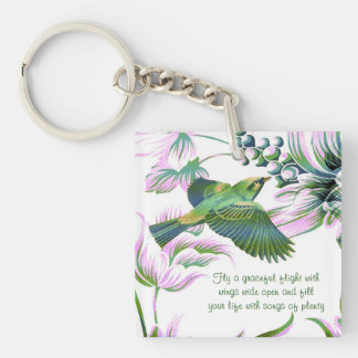 Mooie vogelvliegen -  - Sleutelhanger