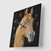 Mooie volbloed-arabisch in de stal vierkante klok (Hoek)