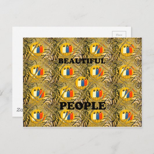 Mooie volken Afrikaanse traditionele bewegingskleu Briefkaart (Voorkant / Achterkant)