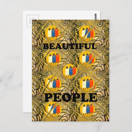 Mooie volken Afrikaanse traditionele bewegingskleu Briefkaart (Voorkant / Achterkant)