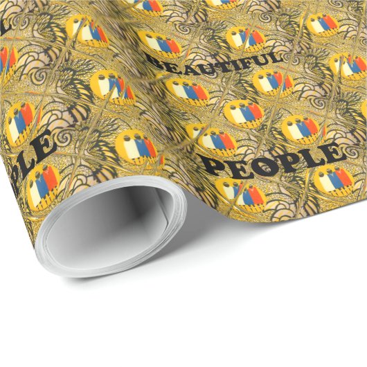 Mooie volken Afrikaanse traditionele bewegingskleu Cadeaupapier (Rol Hoek)