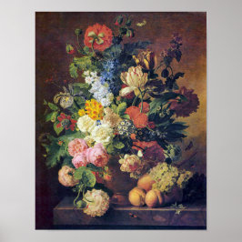 Mooie volken, Tulpen en perziken Poster