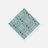 Mooie volkskunst bloemenpatroon servet (Hoek)