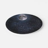Mooie, Volle Maan en Sterren, op maat Papieren Bordje (Gekanteld)