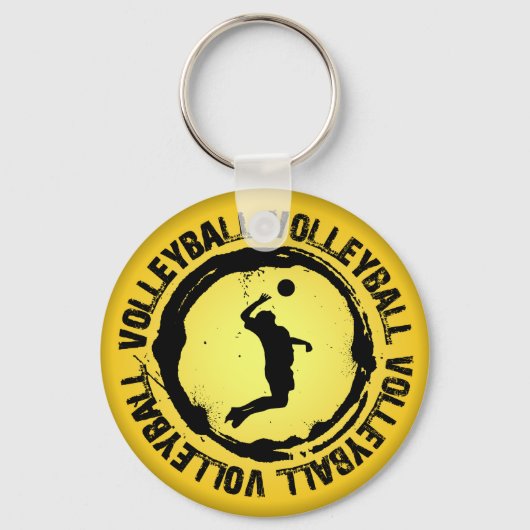 Mooie volleybalzegel (mannelijk) sleutelhanger (Voorkant)