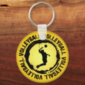Mooie volleybalzegel (mannelijk) sleutelhanger (Voorkant)