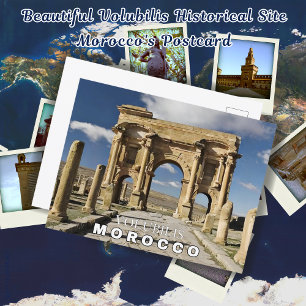 Mooie Volubilis historische site van Marokko Briefkaart