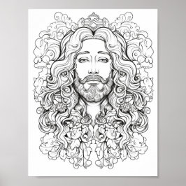 Mooie volwassen bijbel thema kleur poster