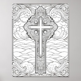 Mooie volwassen bijbel thema kleur poster