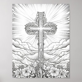 Mooie volwassen bijbel thema kleur poster