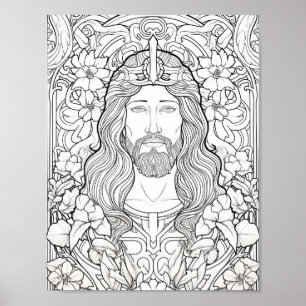 Mooie volwassen bijbel thema kleur poster