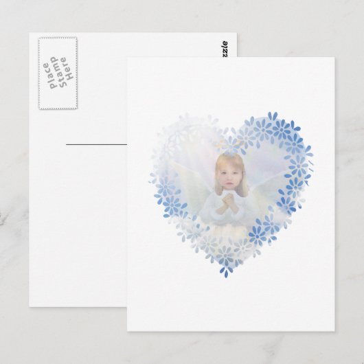 Mooie voogd-engel briefkaart (Voorkant / Achterkant)