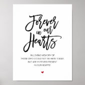 Mooie voorgeschiedenis in ons hart, zwarte herdenk poster (Voorkant)