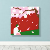 Mooie voorjaarsbloesem canvas afdruk (Insitu (Houten vloer))
