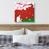 Mooie voorjaarsbloesem canvas afdruk (Insitu (Slaapkamer))