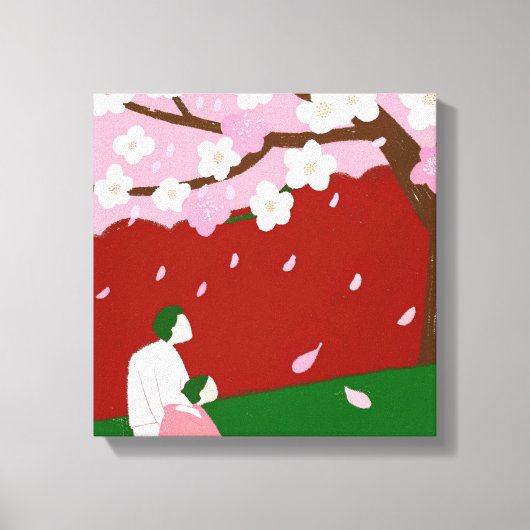 Mooie voorjaarsbloesem canvas afdruk (Voorkant)