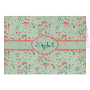 Mooie voorjaarsfloraal en flamingo